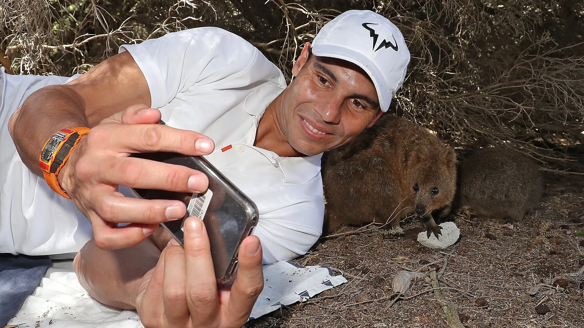 Rafa Nadal y un quokka