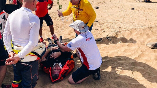 Primer accidente del Dakar 2020