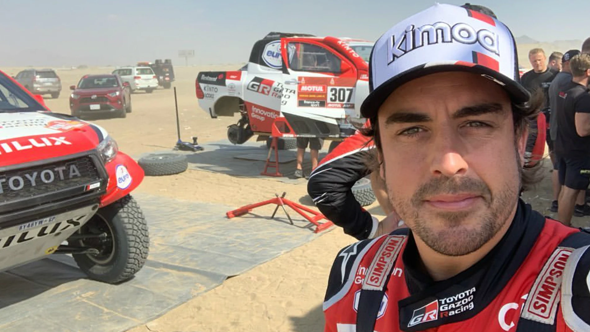 Fernando Alonso, en el Dakar