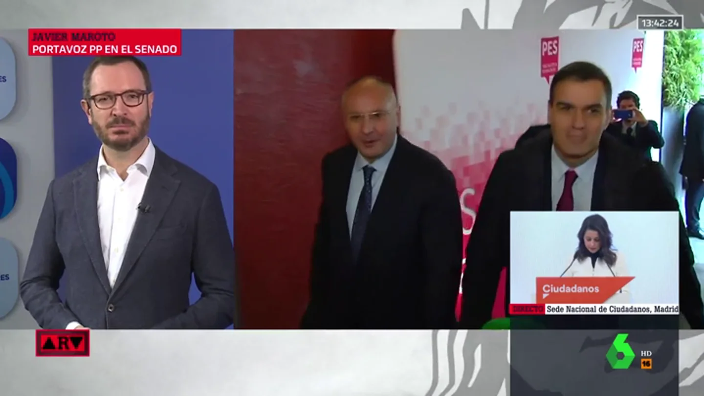 Javier Maroto: "Sánchez es un peligro para España porque es el presidente que quieren Otegi, Rufián e Iglesias" Javier Maroto: "Sánchez es un peligro para España porque es el presidente que quieren Otegi, Rufián e Iglesias"
