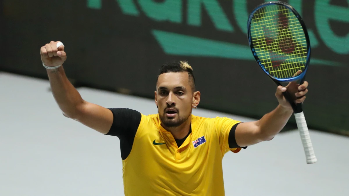 Nick Kyrgios celebra un punto