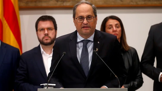 Quim Torra ante los medios Quim Torra ante los medios