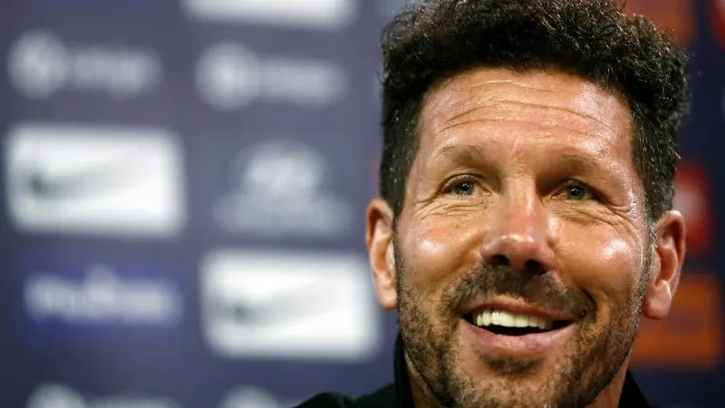 El entrenador argentino del Atlético de Madrid Diego Pablo "Cholo" Simeone