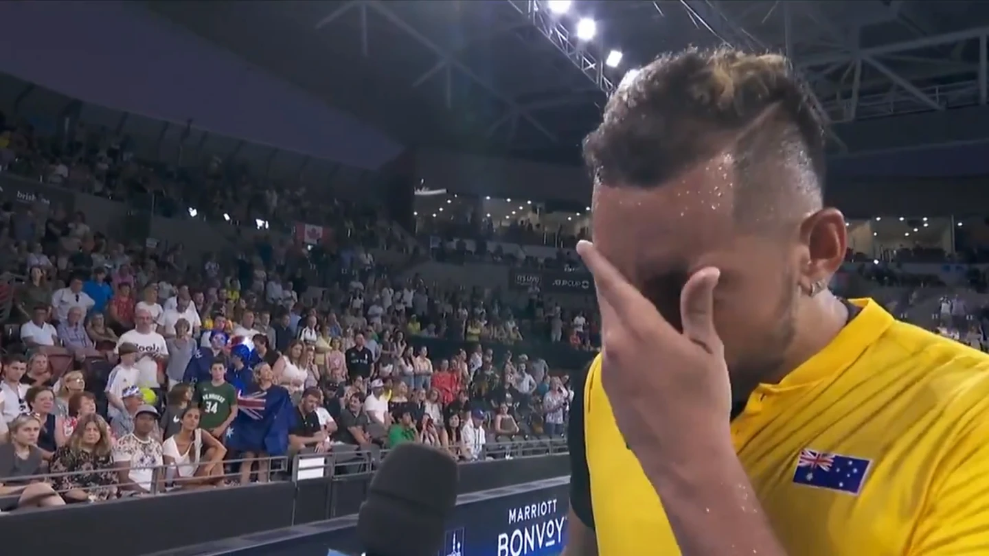 Kyrgios se rompe ante las cámaras Kyrgios se rompe ante las cámaras