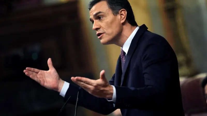 El candidato a la Presidencia del Gobierno, Pedro Sánchez