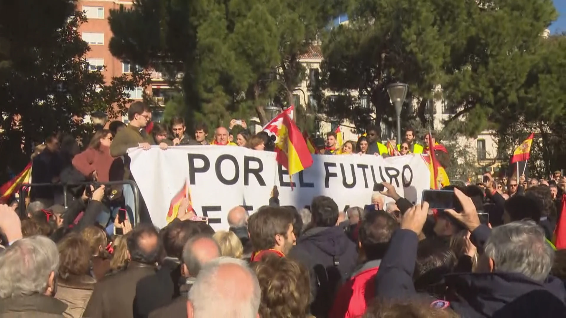 Manifestación por la unidad de España en Colón