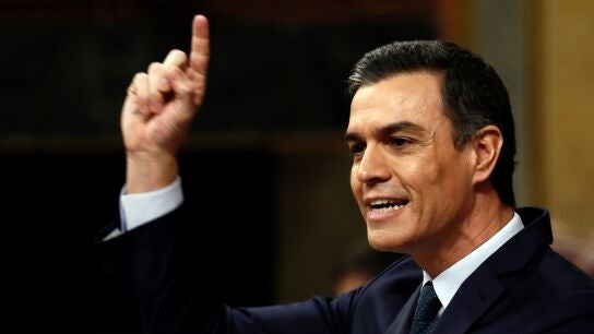Pedro S&aacute;nchez en la sesi&oacute;n de investidura