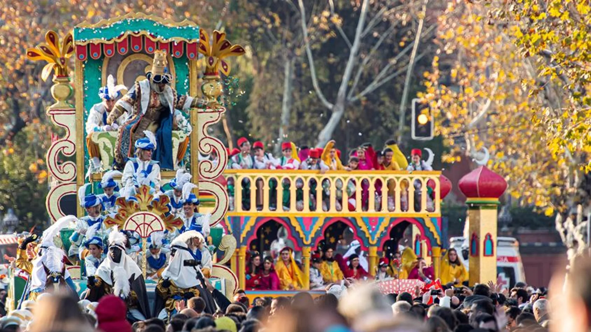 Imagen de archivo de la cabalgata de Reyes en Sevilla