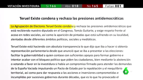 Teruel Existe condena y denuncia presiones antidemocráticas a Tomás Guitarte Teruel Existe condena y denuncia presiones antidemocráticas a Tomás Guitarte