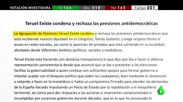 Teruel Existe condena y denuncia presiones antidemocráticas a Tomás Guitarte