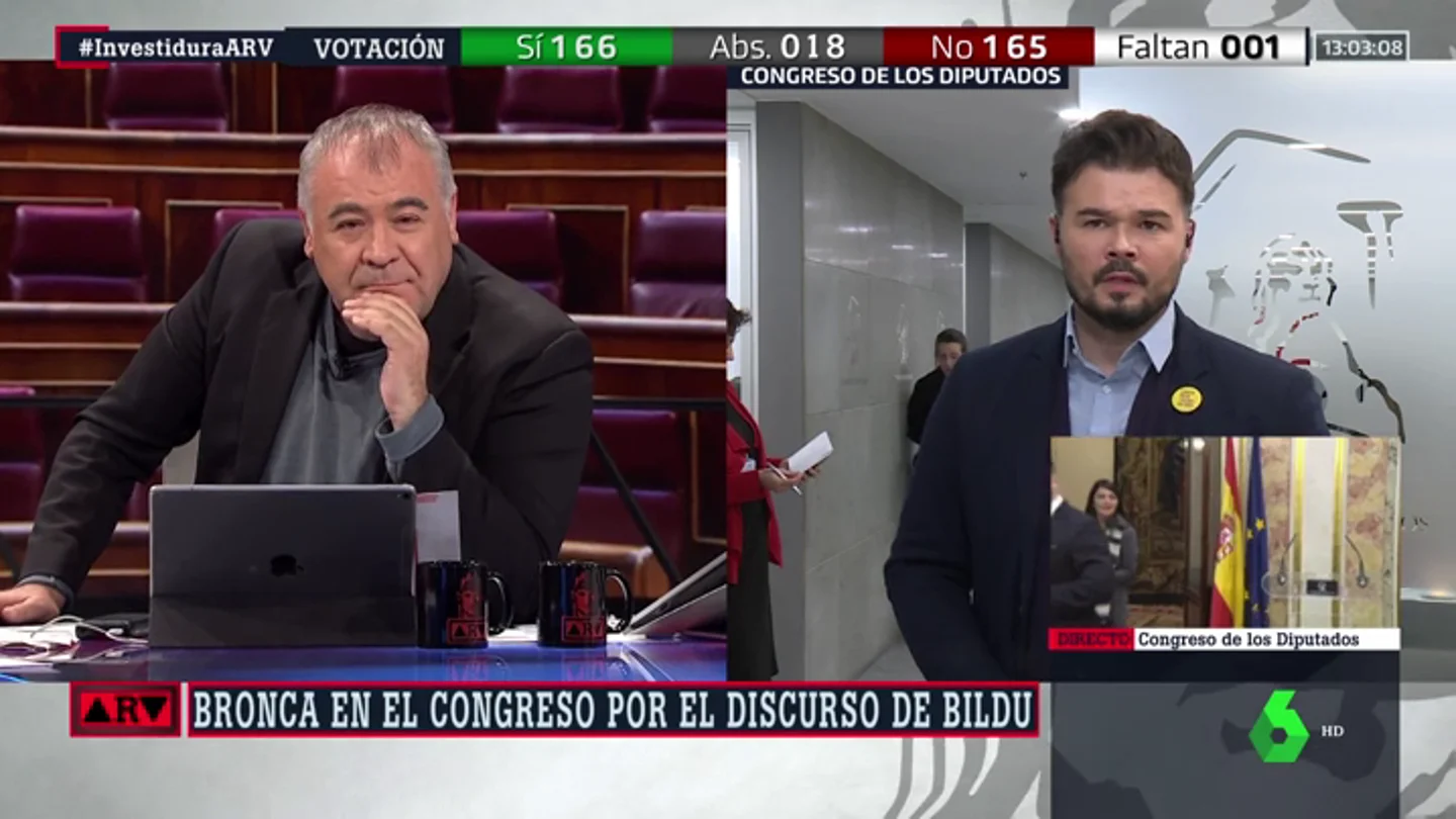 Gabriel Rufián en ARV Gabriel Rufián en ARV