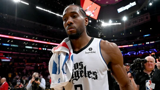 Kawhi Leonard, tras un partido Kawhi Leonard, tras un partido