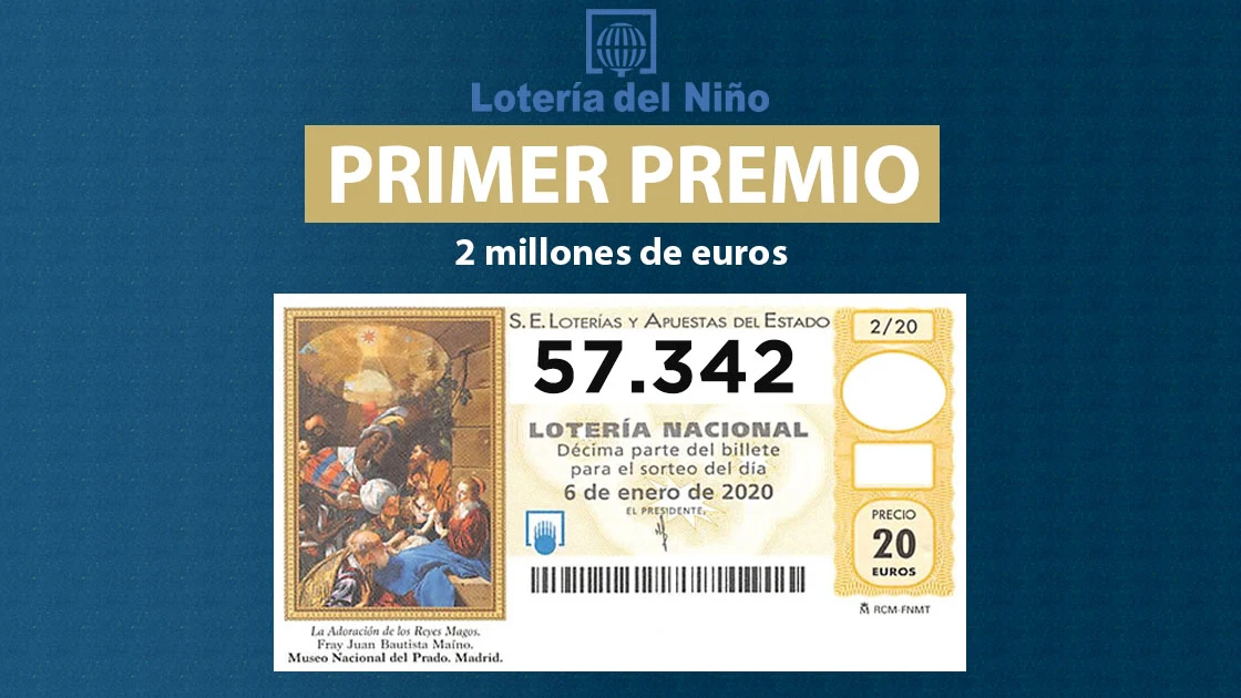 Primer premio de la Lotería del Niño 2020