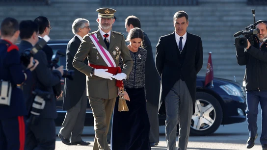 El Rey y Pedro Sánchez en la Pascua Militar en una foto de archivo El Rey y Pedro Sánchez en la Pascua Militar de 2019