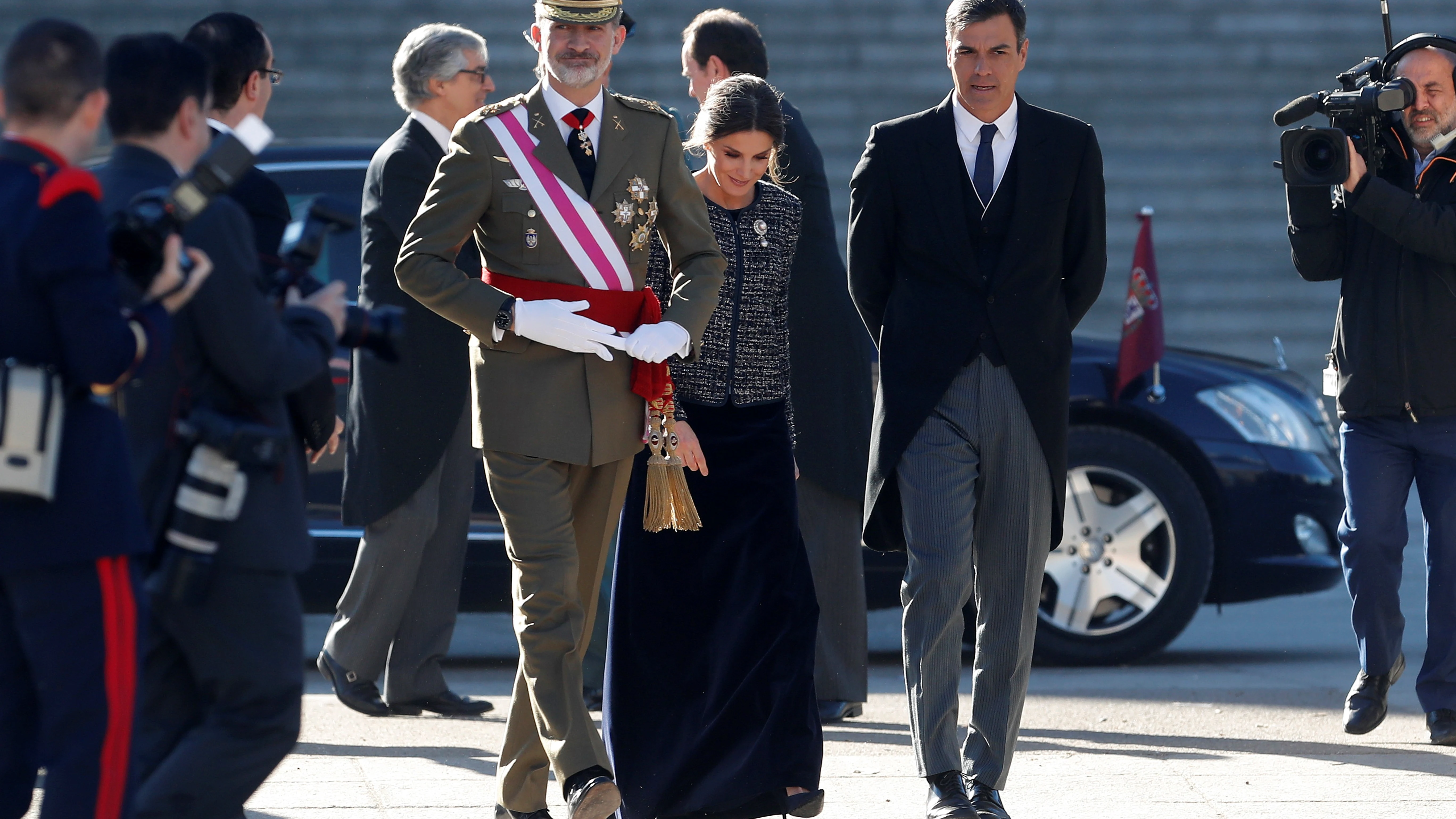 El Rey y Pedro Sánchez en la Pascua Militar de 2019