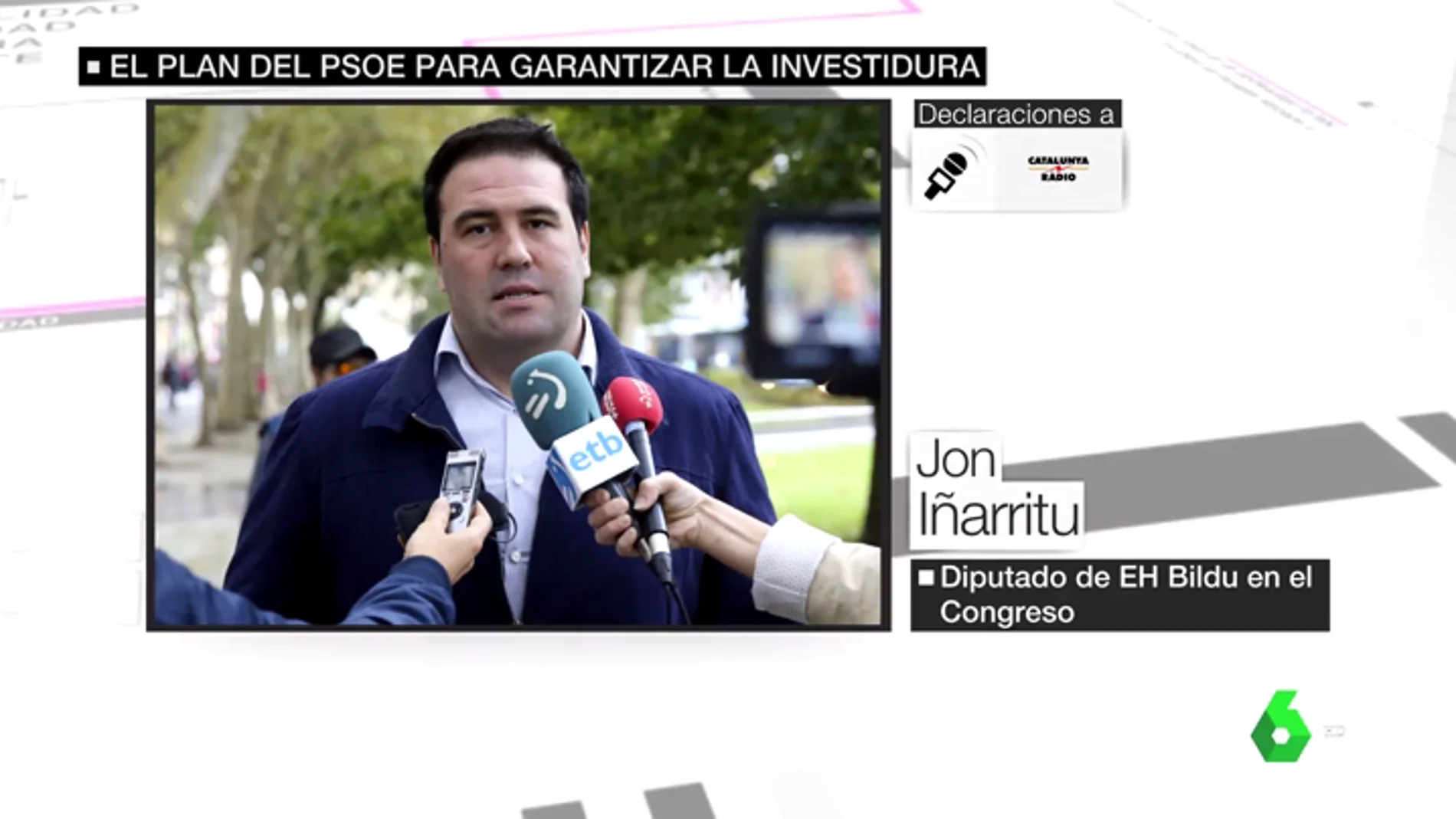  El diputado de Bildu Jon Iñárritu confirma un "plan 'anti-tamayazo'" para garantizar la investidura de Sánchez