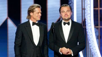 Brad Pitt y Leonardo Dicaprio en los Globos de Oro 2019
