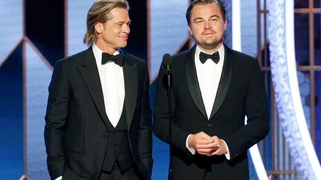 Brad Pitt y Leonardo Dicaprio en los Globos de Oro 2019