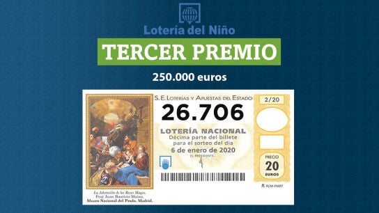 Tercer premio de la Loter&iacute;a del Ni&ntilde;o 2020