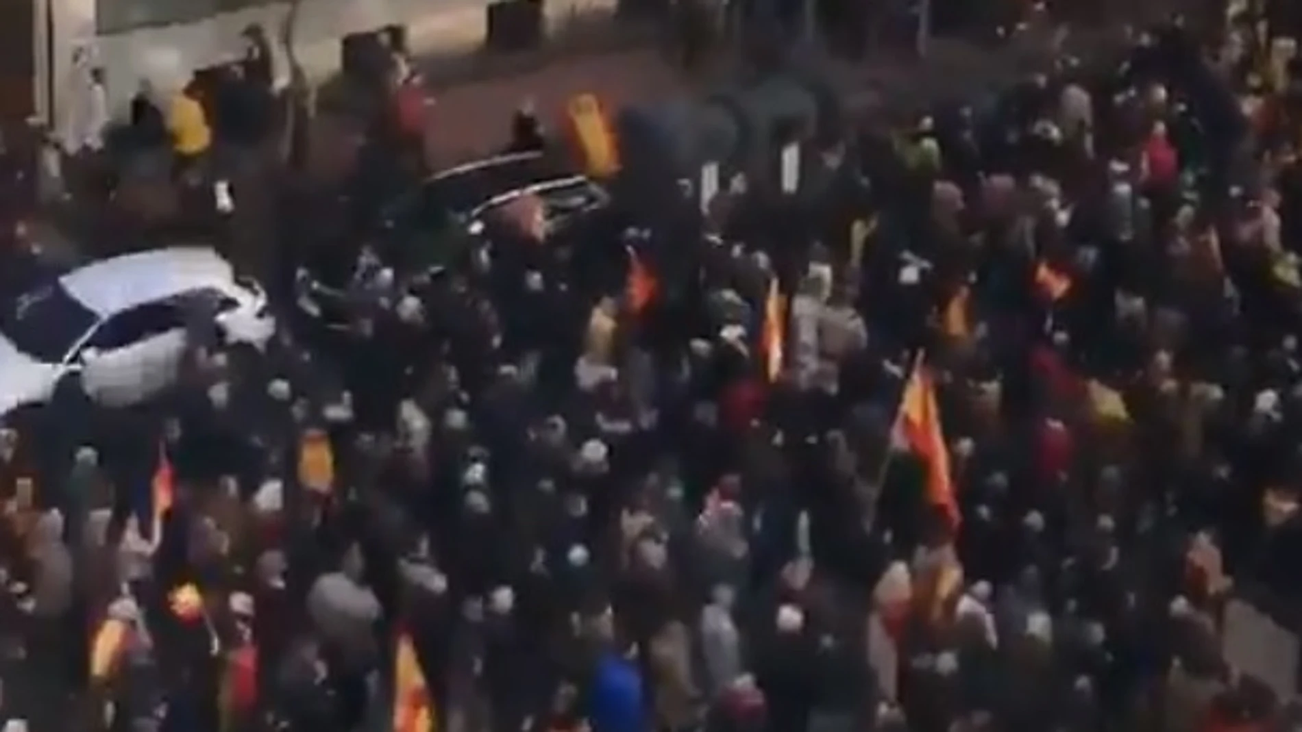 La imagen de la manifestación a su paso por la calle Goya, en Madrid