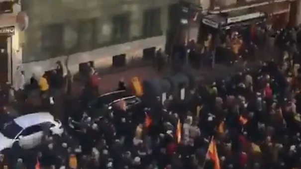 La imagen de la manifestación a su paso por la calle Goya, en Madrid