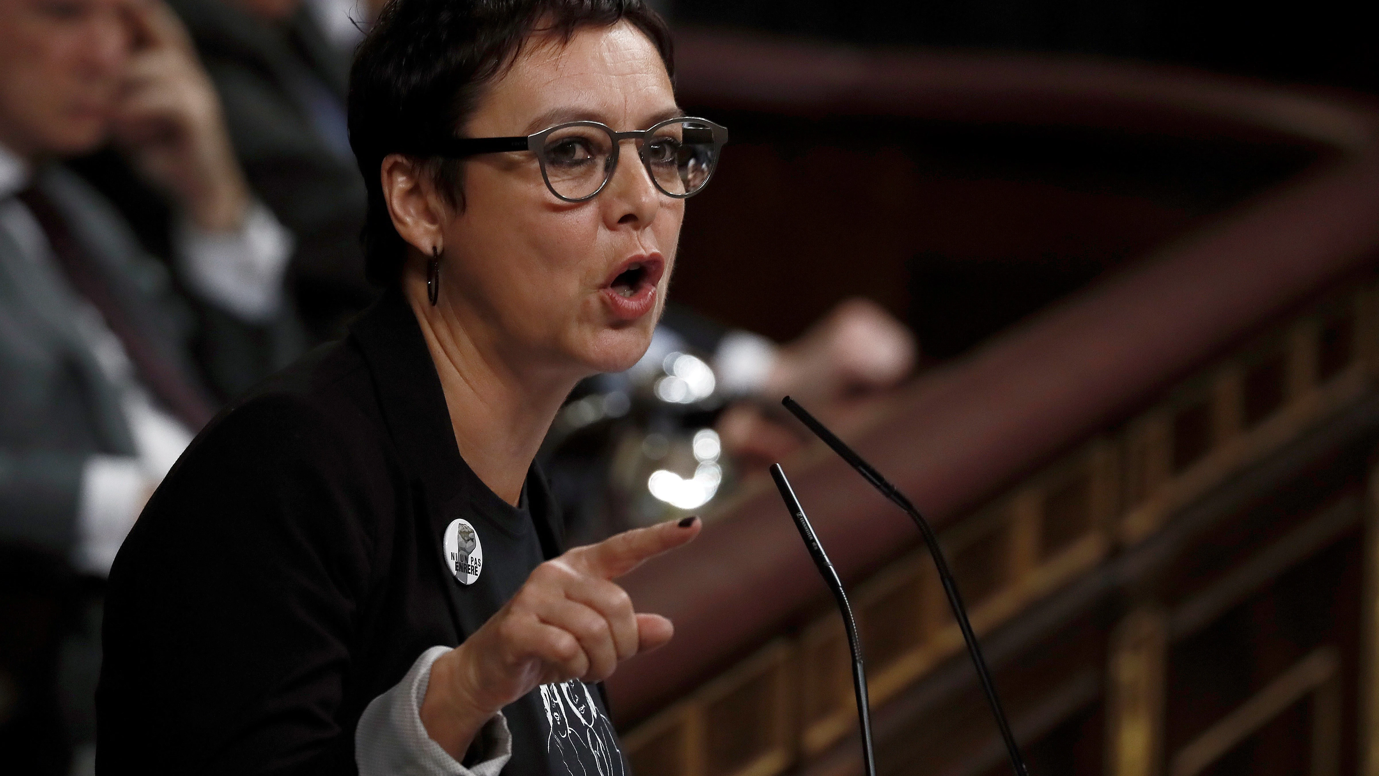 Montserrat Bassa, diputada de ERC, durante su intervención en la sesión de investidura