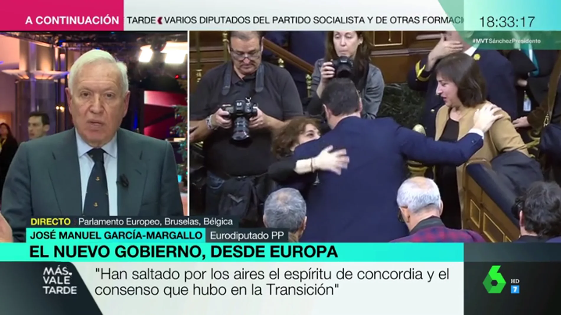García-Margallo, tras la investidura: "El objetivo de Sánchez es crear una España federal vertebrada por el PSOE"