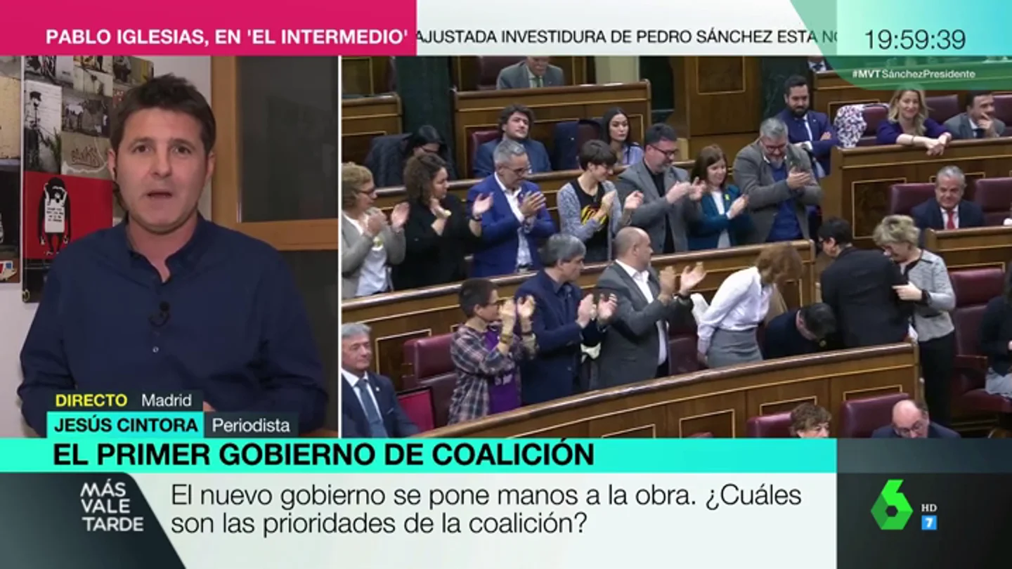 Jesús Cintora: "El Gobierno de coalición parte de entrada con la primera victoria en modales y educación" Jesús Cintora: "El Gobierno de coalición parte de entrada con la primera victoria en modales y educación"