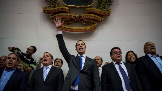 El líder opositor Juan Guaidó encabeza una sesión del Parlamento de Venezuela, en Caracas El líder opositor Juan Guaidó encabeza una sesión del Parlamento de Venezuela, en Caracas