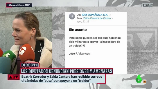 El hombre que insultó a Zaida Cantera (PSOE) pide disculpas: "Fue un calentón, utilicé términos inaceptables" El hombre que insultó a Zaida Cantera (PSOE) pide disculpas: "Fue un calentón, utilicé términos inaceptables"