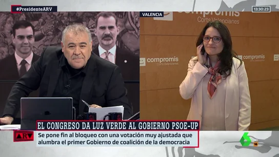 Mónica Oltra, sobre las críticas de Vox al Gobierno de coalición: "¿Les gustaría tener un dictador?" Mónica Oltra, sobre las críticas de Vox al Gobierno de coalición: "¿Les gustaría tener un dictador?"
