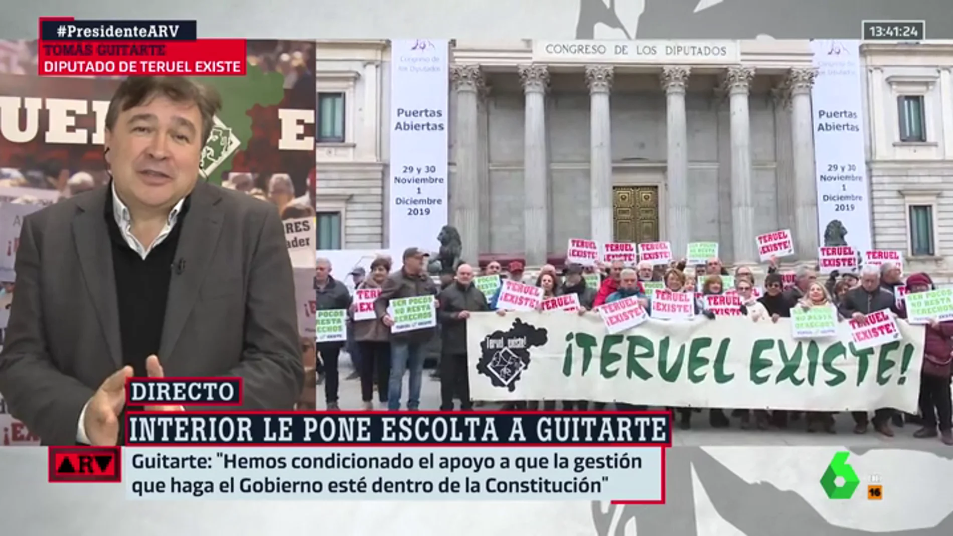 Tomás Guitarte (Teruel Existe) habla de las presiones que ha recibido: "Nos veían débiles, pero somos firmes en nuestras convicciones"