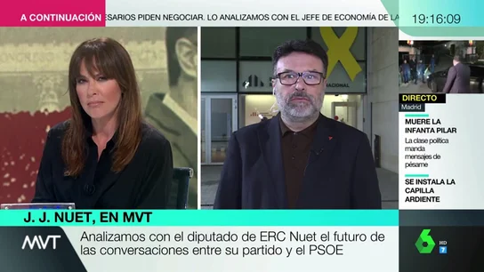 Joan Josep Nuet (ERC): "Hay cientos de miles de catalanes que piensan lo que dijo Montserrat Bassa" Joan Josep Nuet (ERC): "Hay cientos de miles de catalanes que piensan lo que dijo Montserrat Bassa"