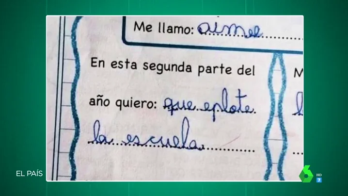 "En esta parte del año quiero que 'eplote' la escuela" y otras surrealistas respuestas de los niños en los exámenes