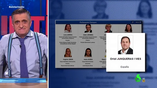 Europa da "donde más duele" a Junqueras en su presentación oficial: "Sólo les falta poner al lado una bandera con el toro" Europa da "donde más duele" a Junqueras en su presentación oficial: "Sólo les falta poner al lado una bandera con el toro"