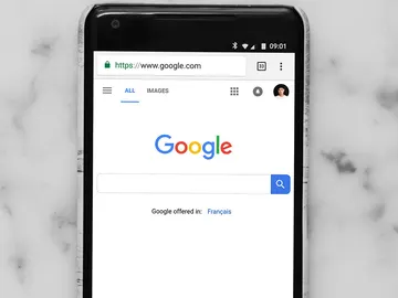 Google en un smartphone Google en un smartphone