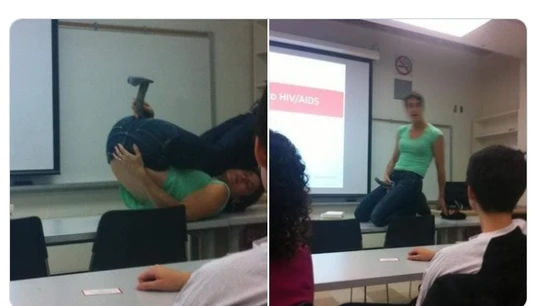 Las imágenes de un taller universitario sacadas de contexto para defender el veto parental de Vox Las imágenes de un taller universitario sacadas de contexto para defender el veto parental de Vox