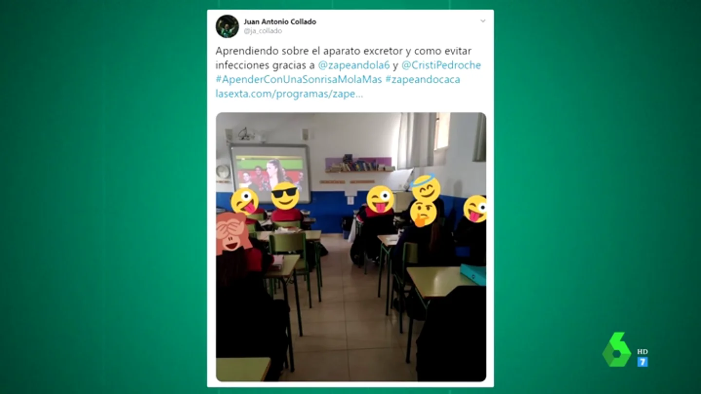 Un profesor da clase con un vídeo de Zapeando Un profesor da clase con un vídeo de Zapeando