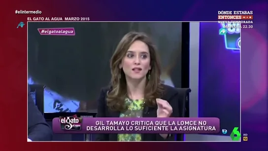 Cuando Díaz Ayuso era una "prometedora política" que daba sus primeros pinitos en televisión Cuando Díaz Ayuso era una "prometedora política" que daba sus primeros pinitos en televisión