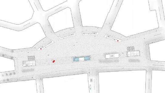 Plano del proyecto para la Puerta del Sol Plano del proyecto para la Puerta del Sol