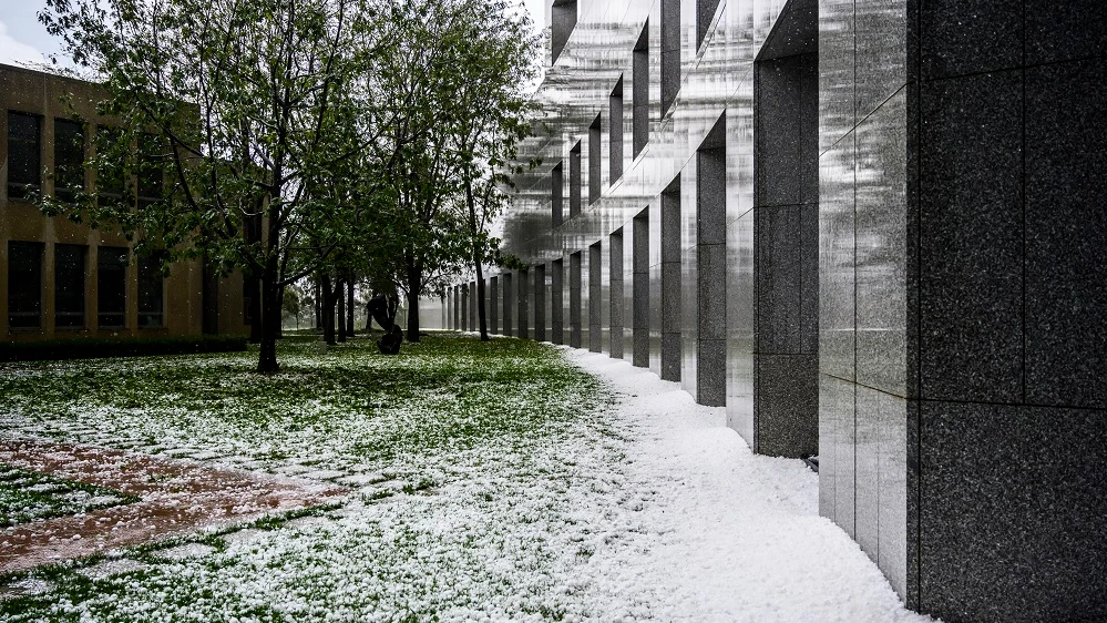 Granizada en Canberra, Australia