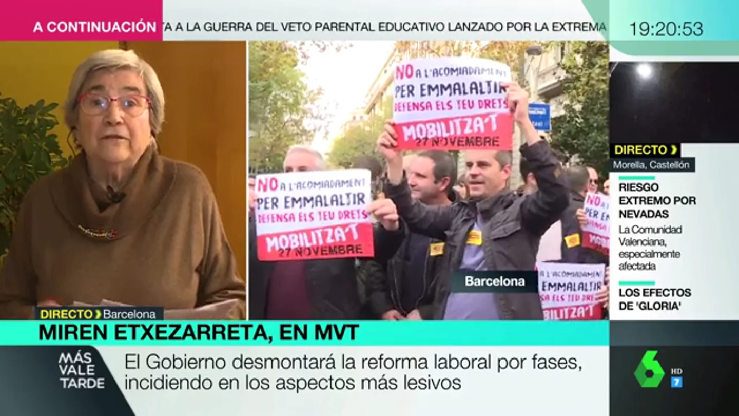 Miren Etxezarreta, economista: "La reforma laboral se tiene que derogar en su totalidad, no a trozos por no enfrentarse a los empresarios" Miren Etxezarreta, economista: "La reforma laboral se tiene que derogar en su totalidad, no a trozos por no enfrentarse a los empresarios"
