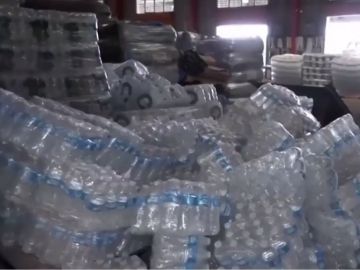 Imagen del almacén de ayuda humanitaria hallado en Puerto Rico Imagen del almacén de ayuda humanitaria hallado en Puerto Rico