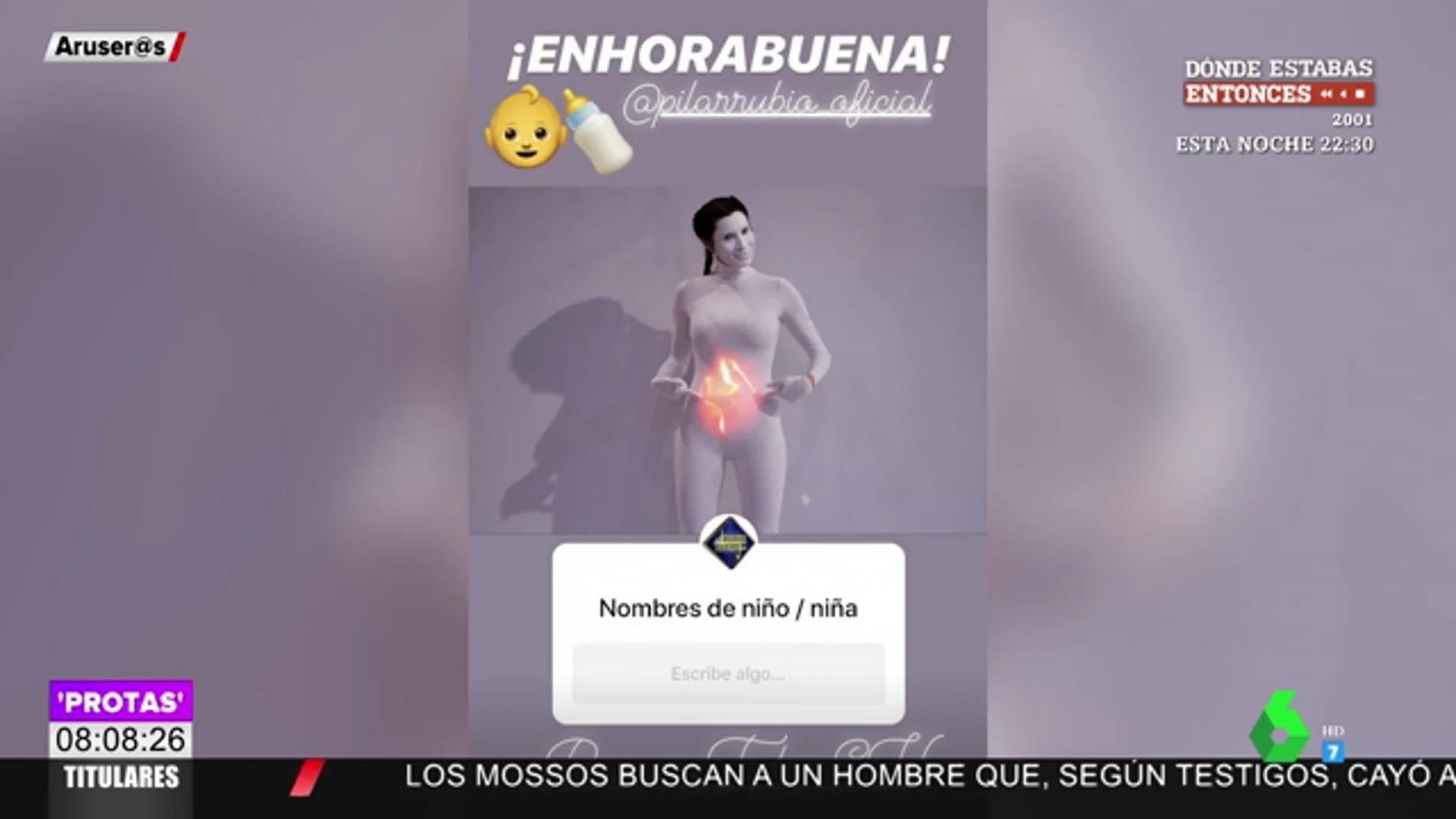 Pilar Rubio confirma emocionada su cuarto embarazo de una forma muy visual en 'El Hormiguero' 