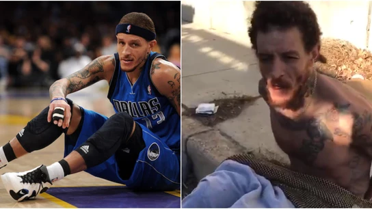 Delonte West, en una fotografía de su época como jugador y su aspecto actual Delonte West, en una fotografía de su época como jugador y su aspecto actual