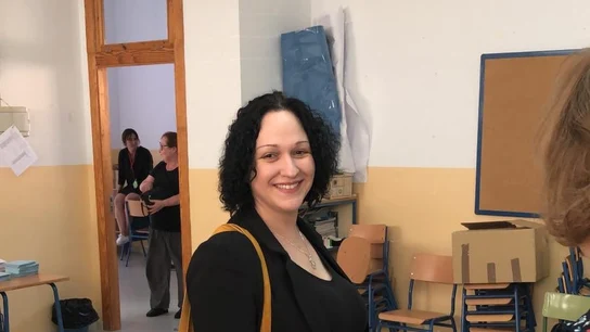 Luz Belinda Rodríguez Fernández votando en las elecciones autonómicas del 26 de mayo Luz Belinda Rodríguez Fernández votando en las elecciones autonómicas del 26 de mayo