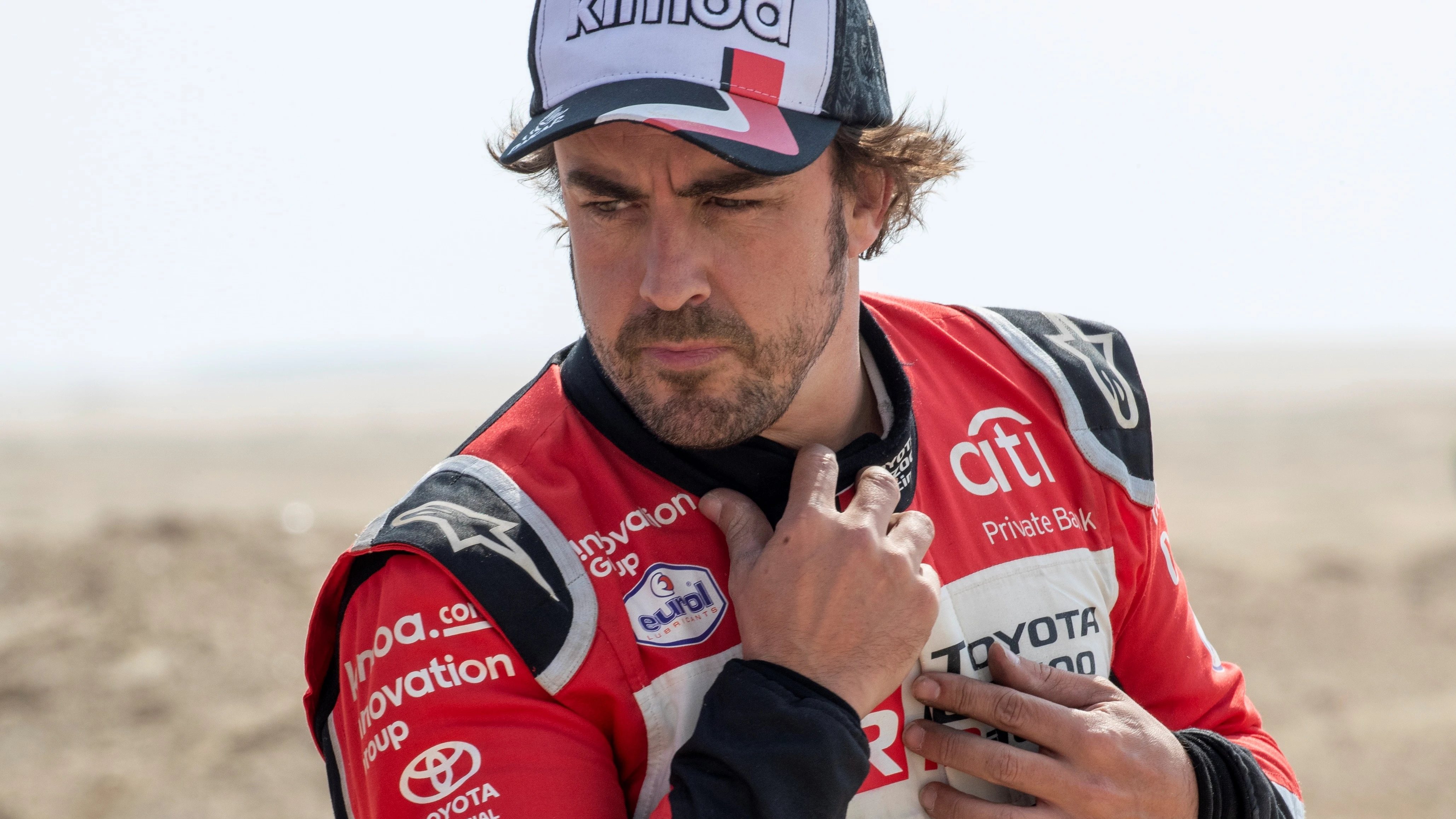 Fernando Alonso, durante el Dakar