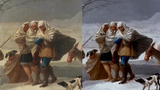 'La Nevada' de Goya recupera el frío y la vida 'La Nevada' de Goya recupera el frío y la vida