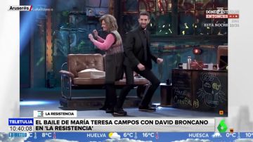 María Teresa Campos, 'desatada' en 'La Resistencia': de los 'dardos' a Bigote Arrocet al perreo con Broncano