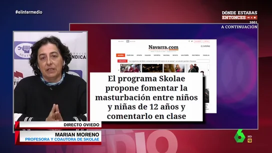 La tajante respuesta de la coautora de Skolae a Abascal: "Sí, tenemos peligro para la extrema derecha porque enseñamos a ser democráticos" La tajante respuesta de la coautora de Skolae a Abascal: "Sí, tenemos peligro para la extrema derecha porque enseñamos a ser democráticos"